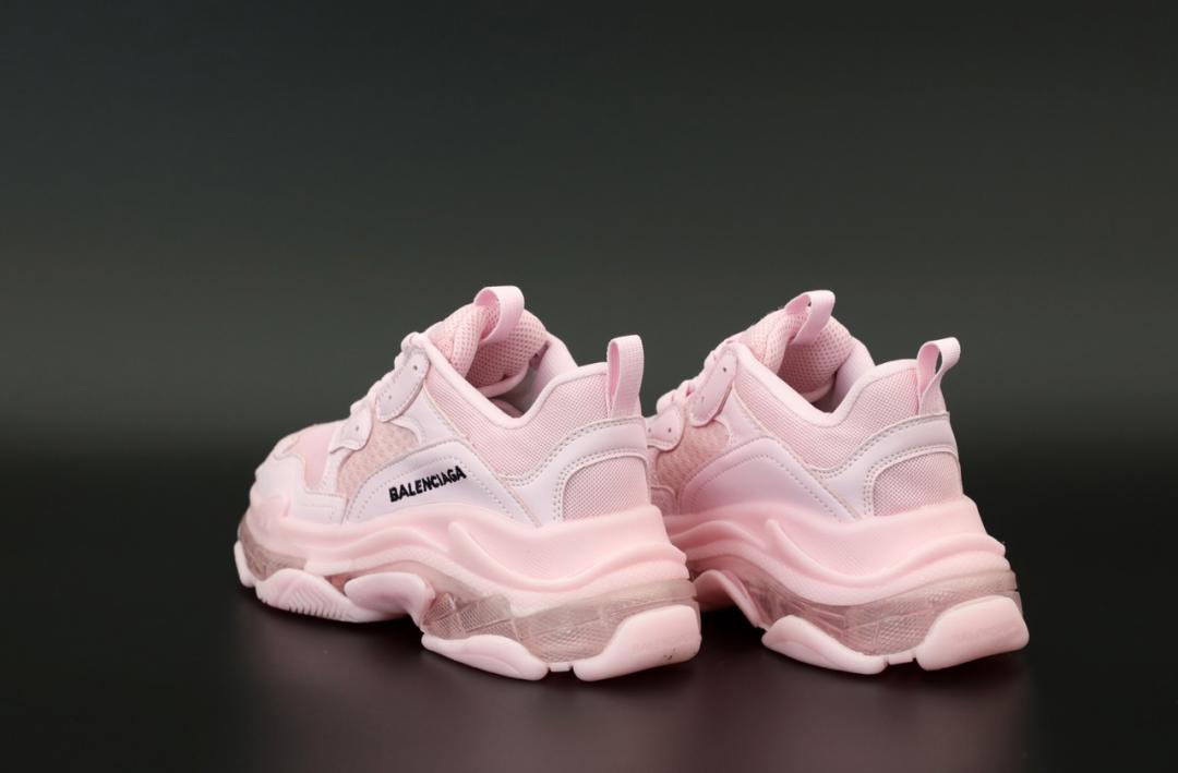 Balenciaga Triple S Clear Sole Pink «Black Logo» 2