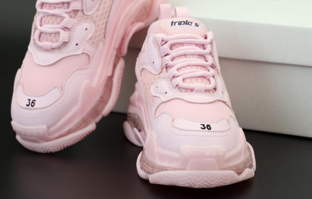 Balenciaga Triple S Clear Sole Pink «Black Logo» 2