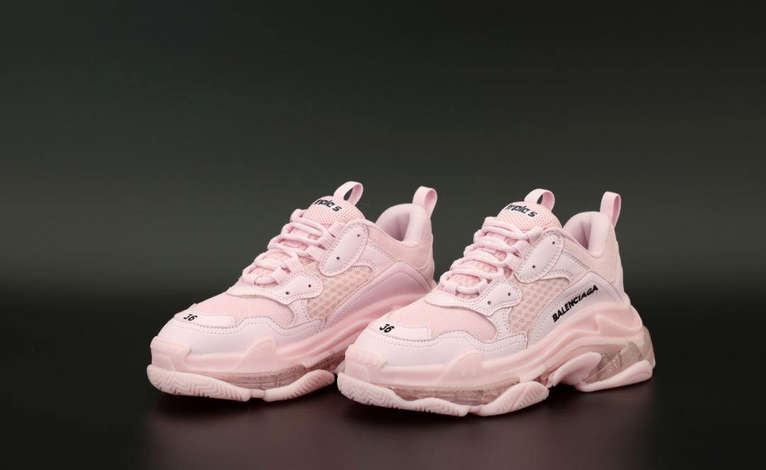 Balenciaga Triple S Clear Sole Pink «Black Logo» 2