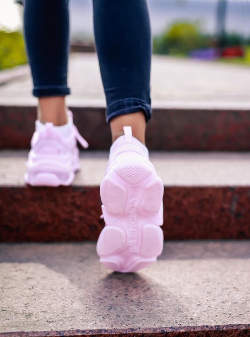Balenciaga Triple S Clear Sole Pink «Black Logo» 2