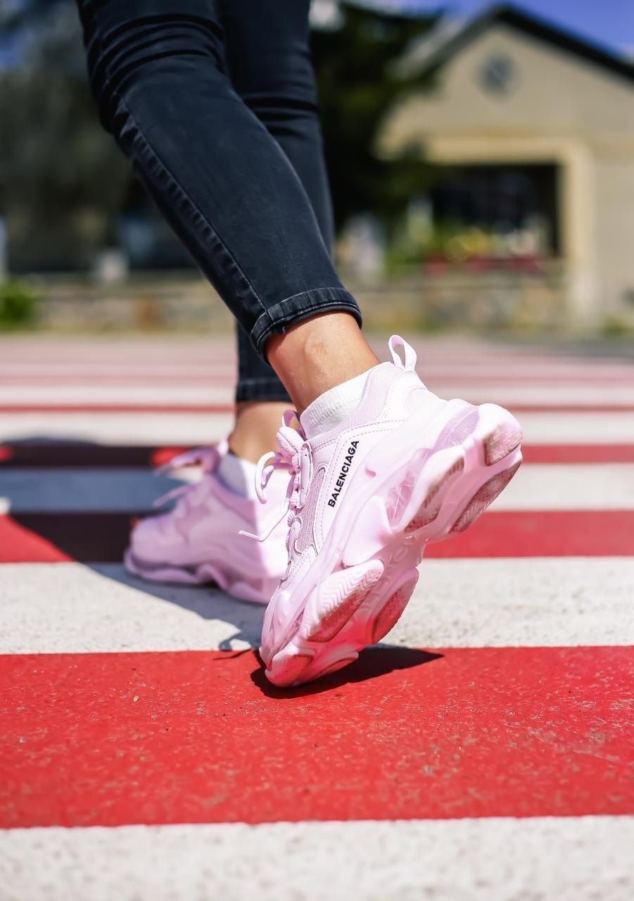 Balenciaga Triple S Clear Sole Pink «Black Logo» 2