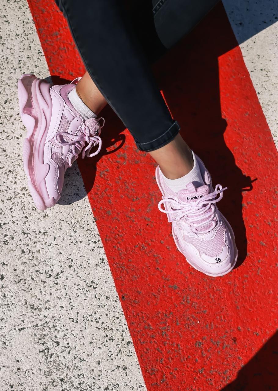 Balenciaga Triple S Clear Sole Pink «Black Logo» 2