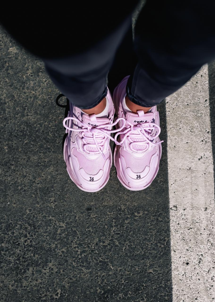 Balenciaga Triple S Clear Sole Pink «Black Logo» 2