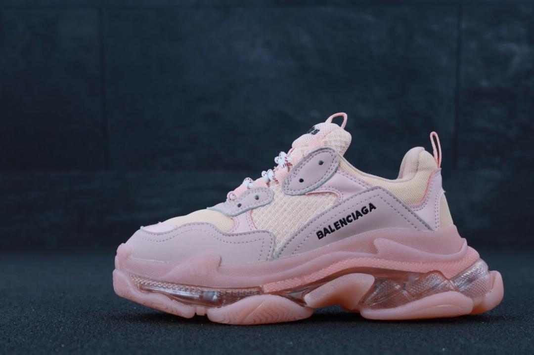 Balenciaga Triple S Clear Sole Pink «Black Logo» 3