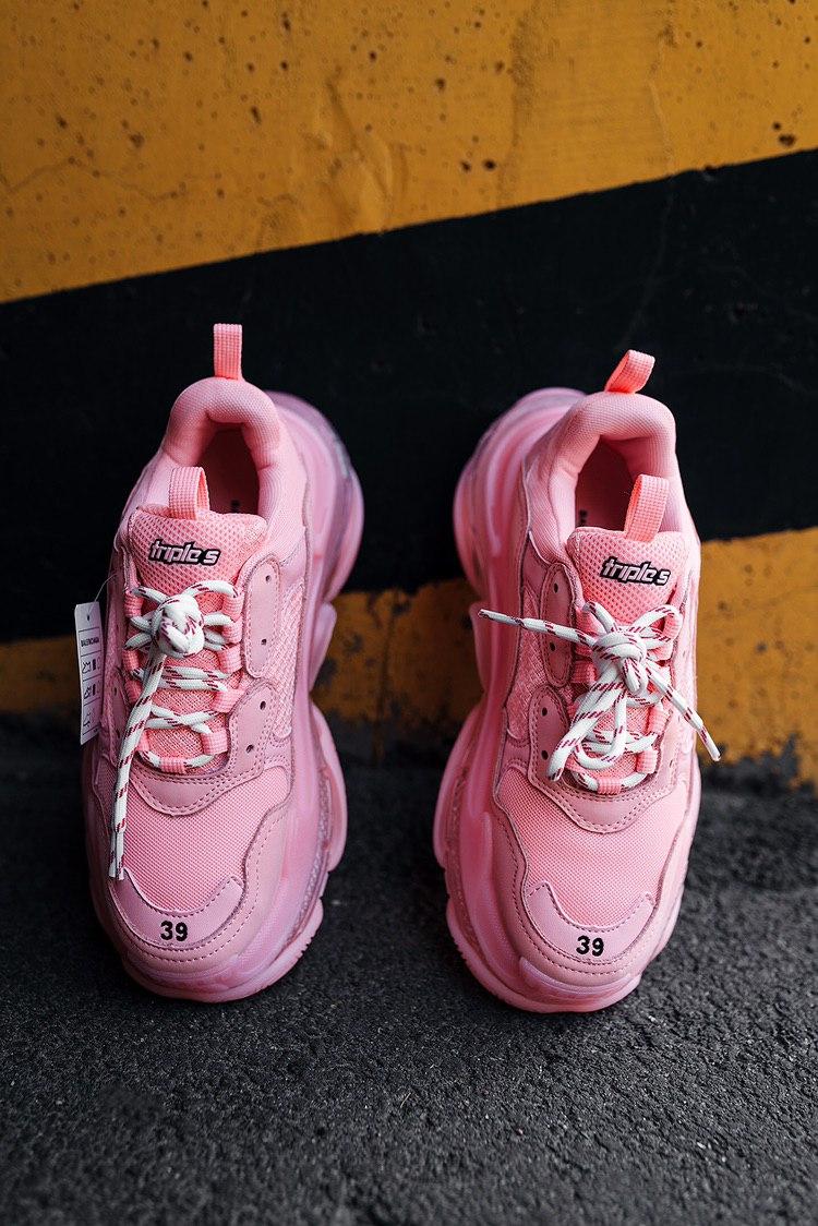 Balenciaga Triple S Clear Sole Pink «Black Logo» 3