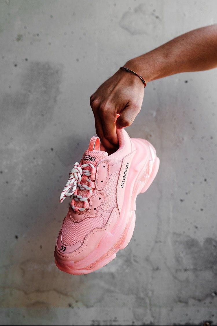 Balenciaga Triple S Clear Sole Pink «Black Logo» 3