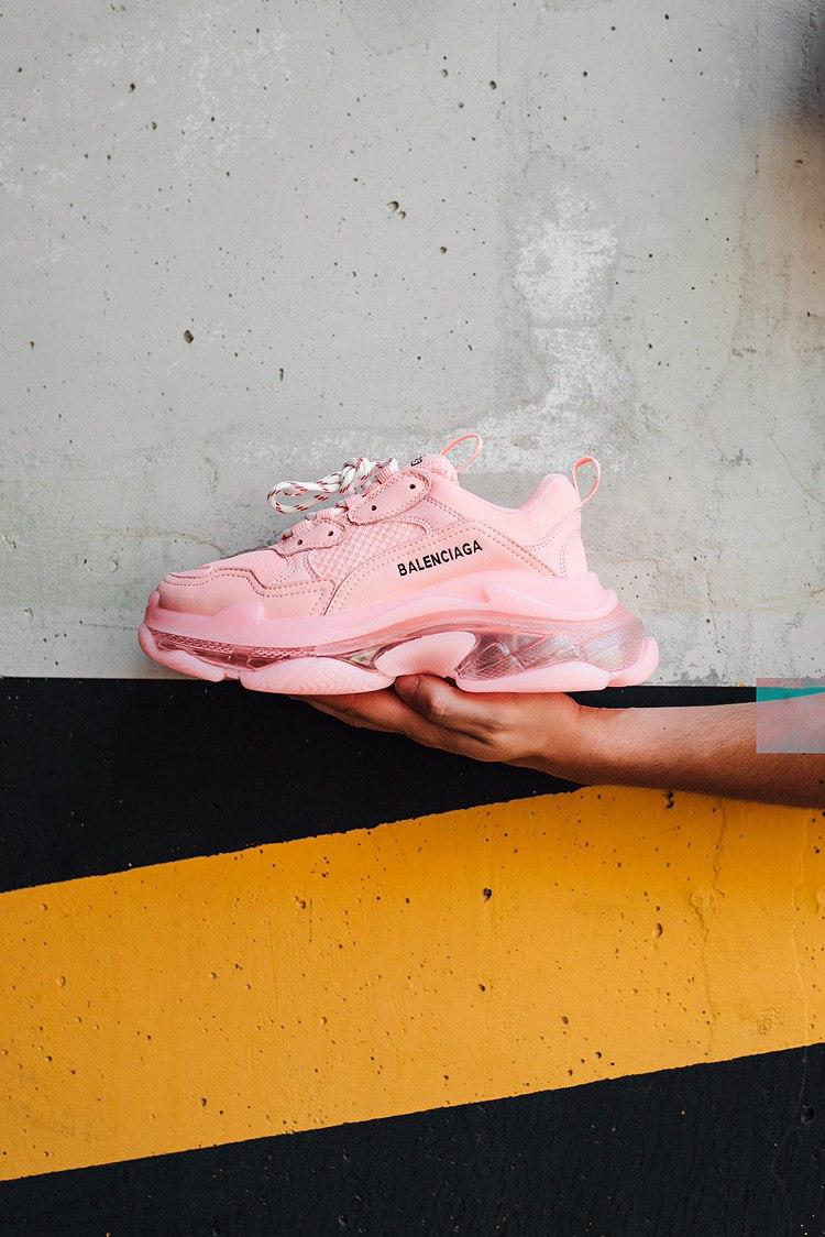 Balenciaga Triple S Clear Sole Pink «Black Logo» 3