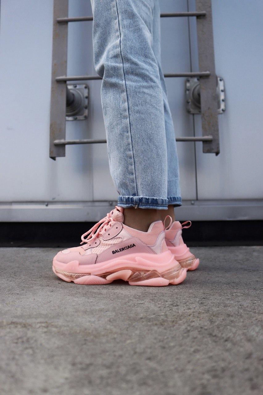 Balenciaga Triple S Clear Sole Pink «Black Logo» 3