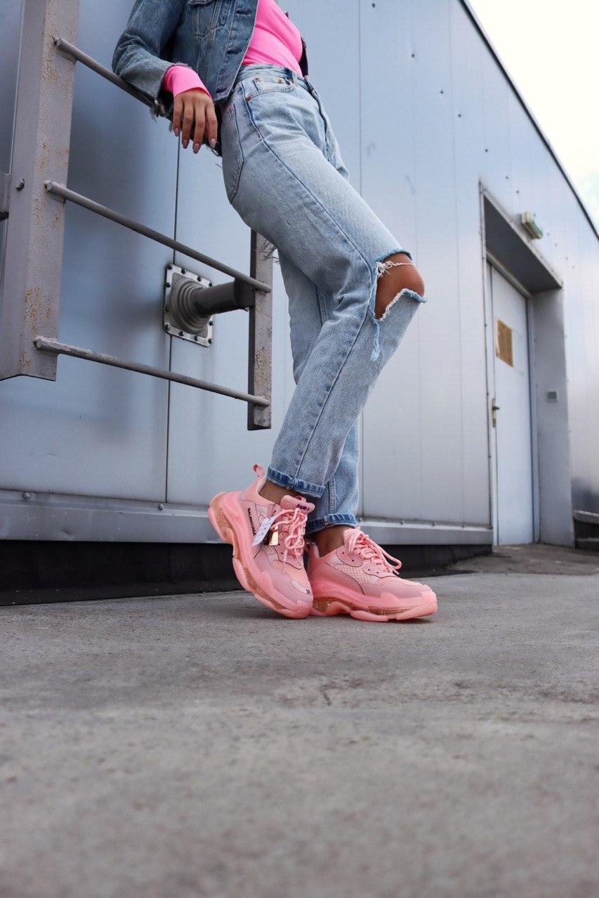 Balenciaga Triple S Clear Sole Pink «Black Logo» 3