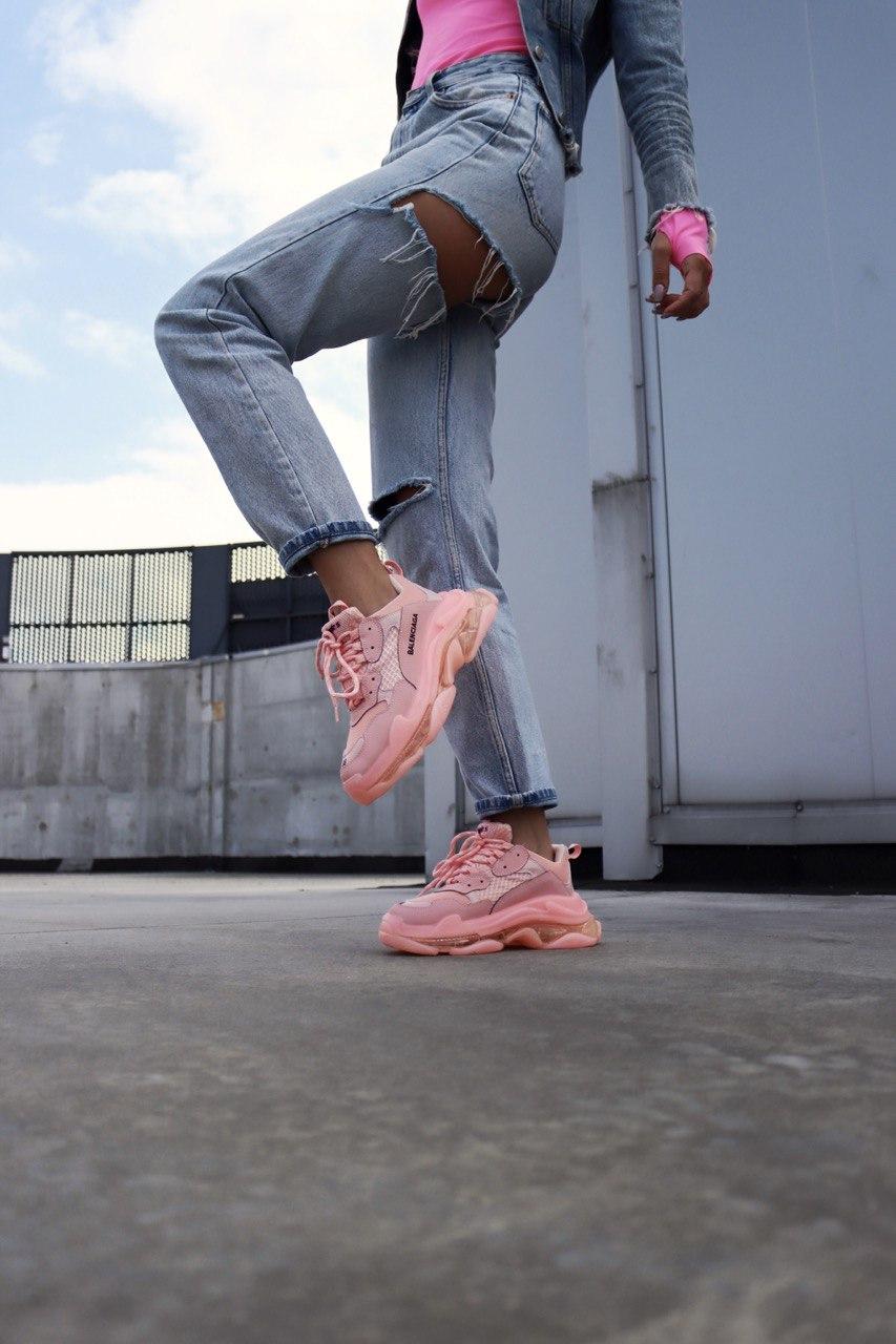 Balenciaga Triple S Clear Sole Pink «Black Logo» 3
