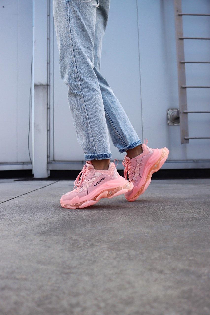 Balenciaga Triple S Clear Sole Pink «Black Logo» 3