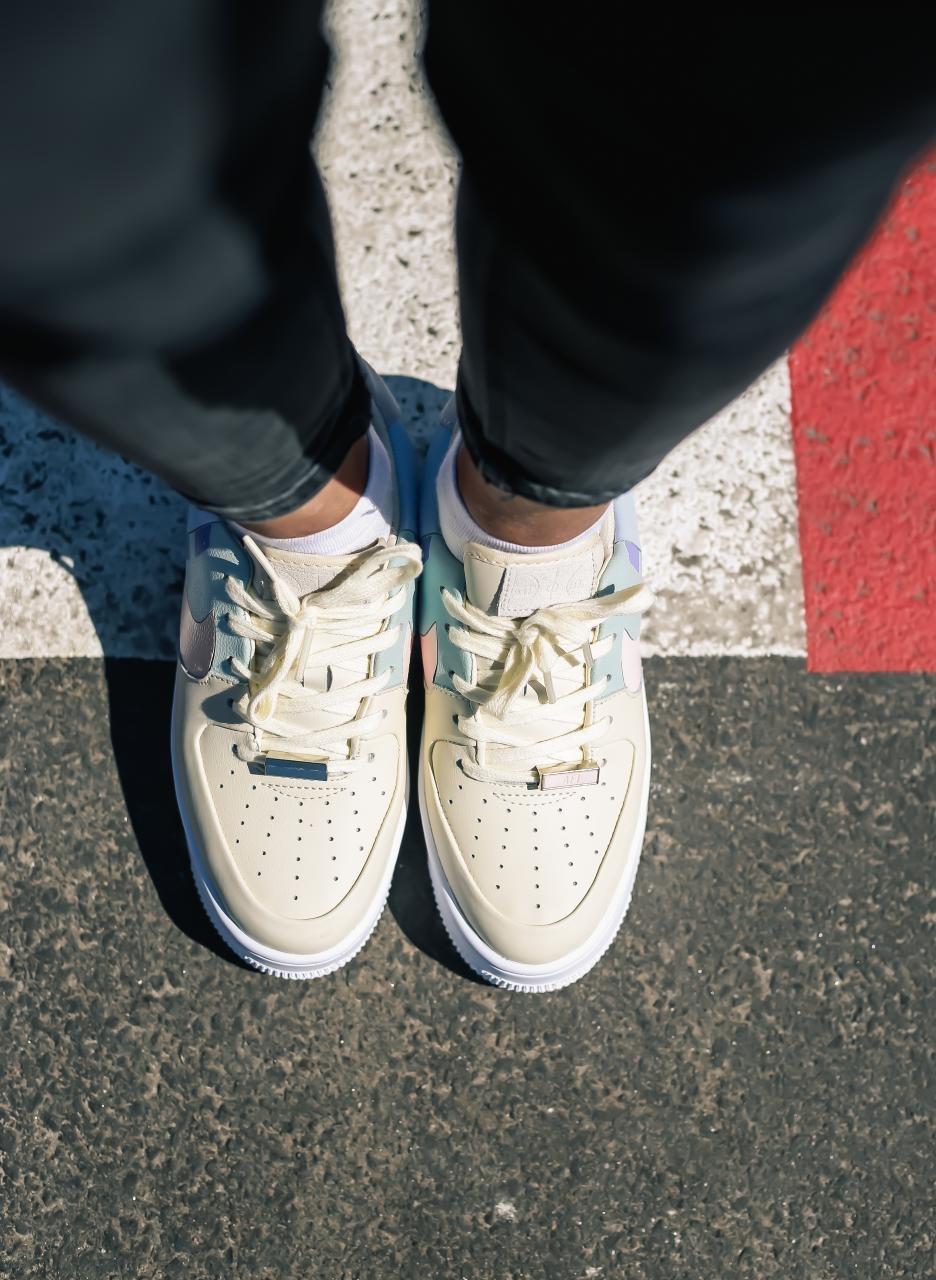 Nike Air Force 1 Sage Beige Blue Pink
