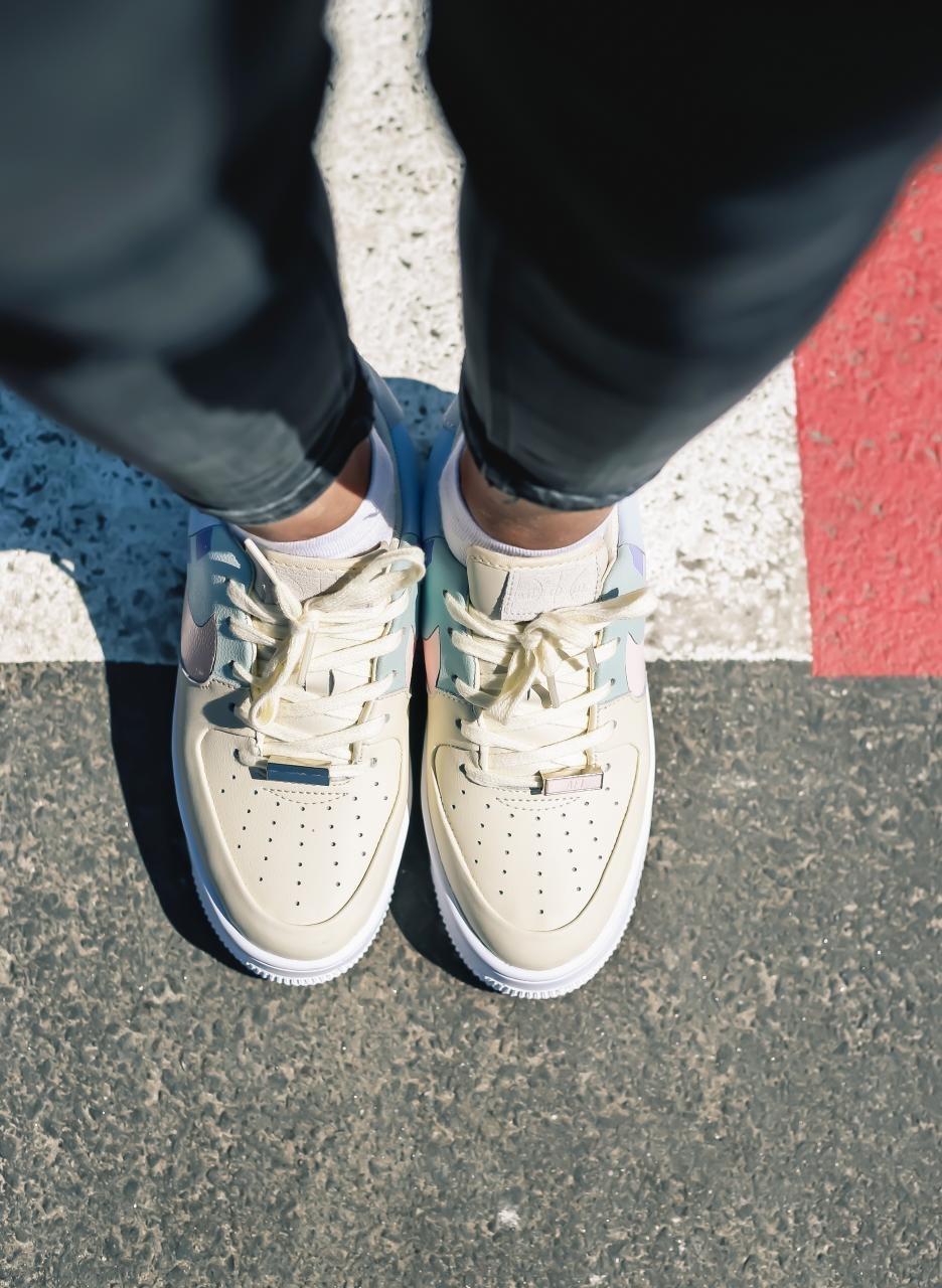 Nike Air Force 1 Sage Beige Blue Pink
