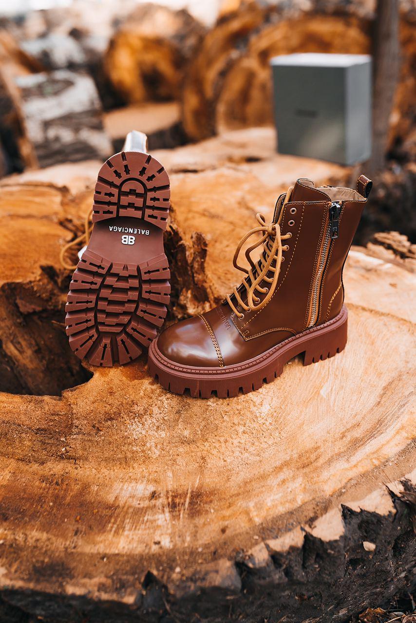 Balenciaga Boots Tractor Brown