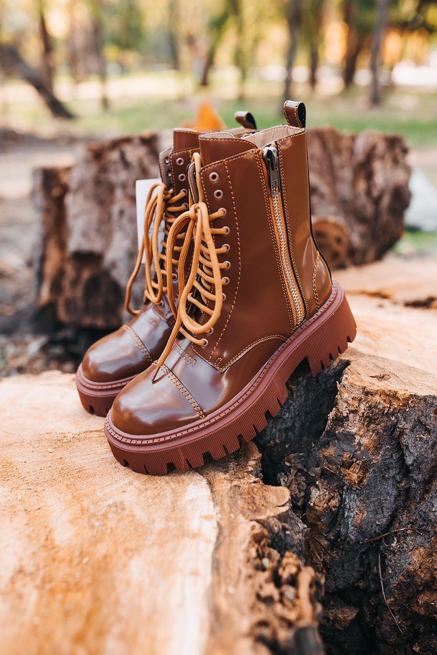 Balenciaga Boots Tractor Brown
