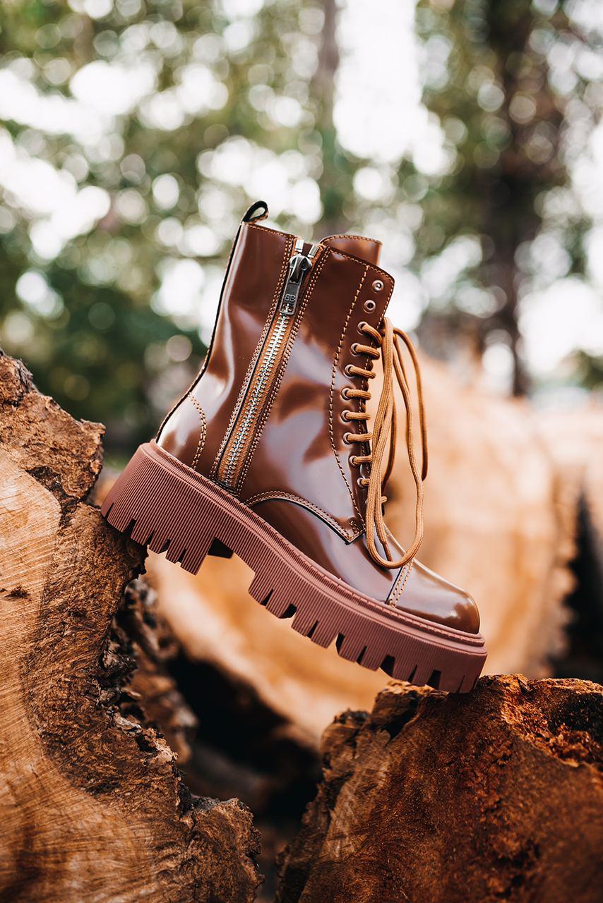 Balenciaga Boots Tractor Brown
