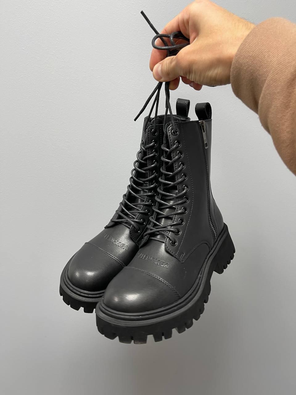 Balenciaga Boots Tractor Black (Матові)