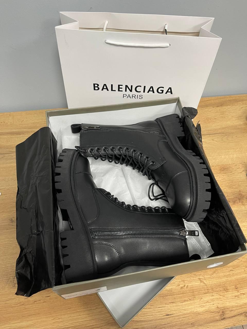 Balenciaga Boots Tractor Black (Матові)
