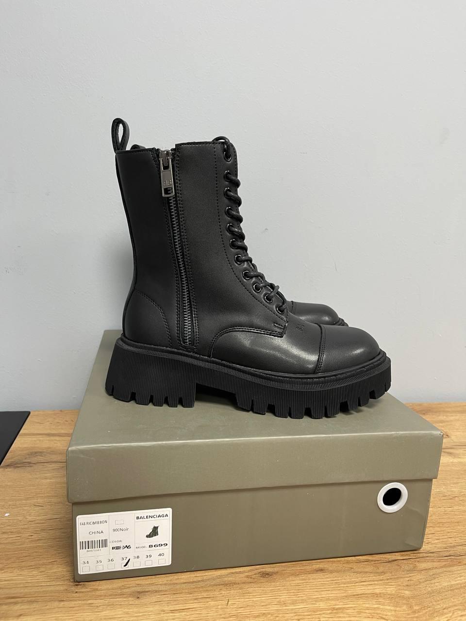 Balenciaga Boots Tractor Black (Матові)