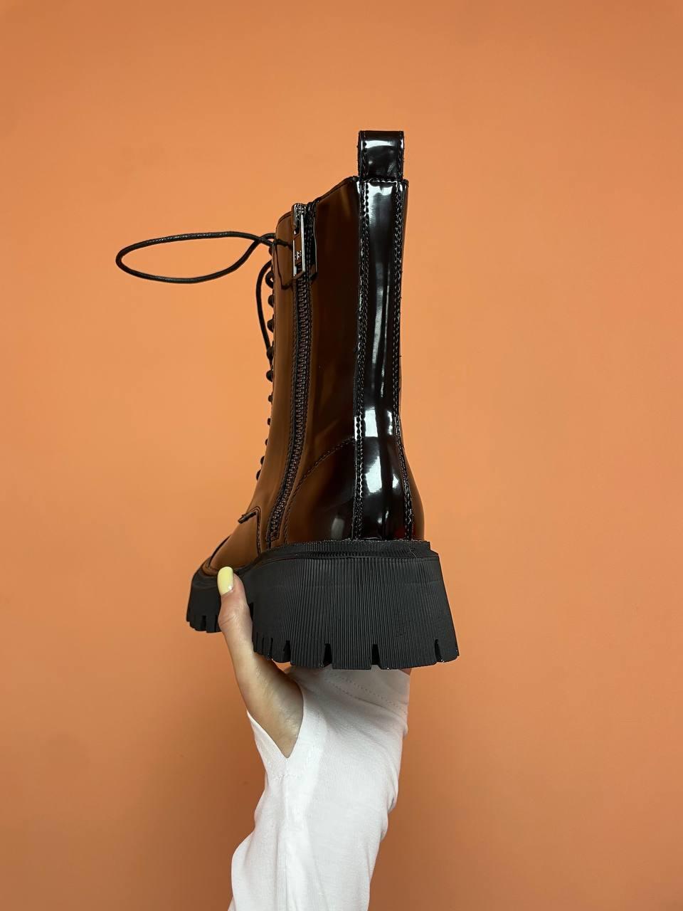 Balenciaga Boots Tractor Black (Масло кожа)