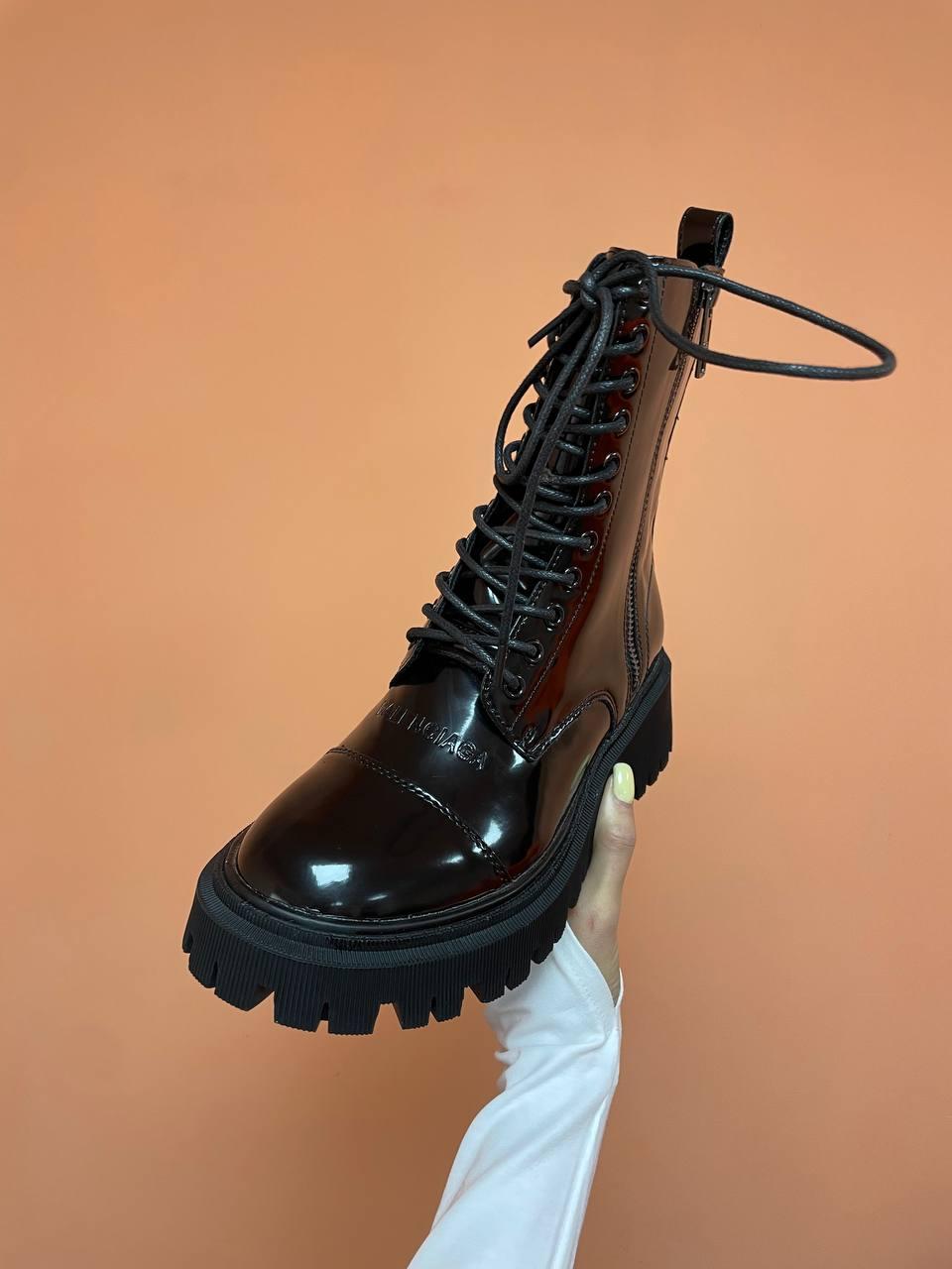Balenciaga Boots Tractor Black (Масло кожа)