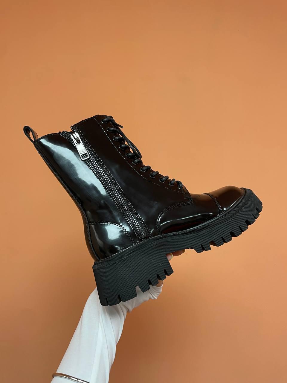 Balenciaga Boots Tractor Black (Масло кожа)