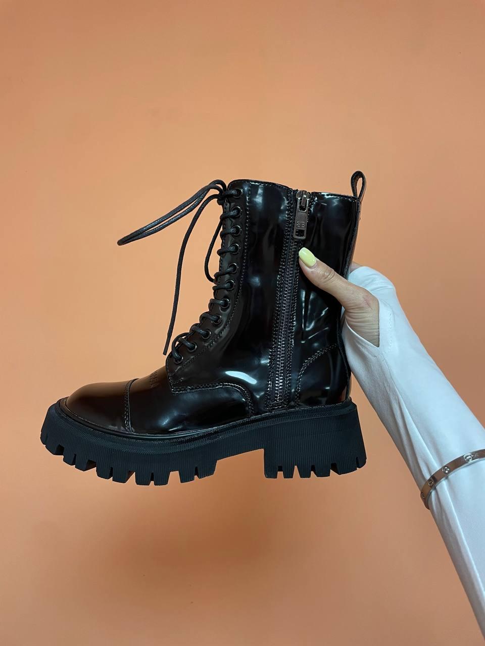 Balenciaga Boots Tractor Black (Масло кожа)