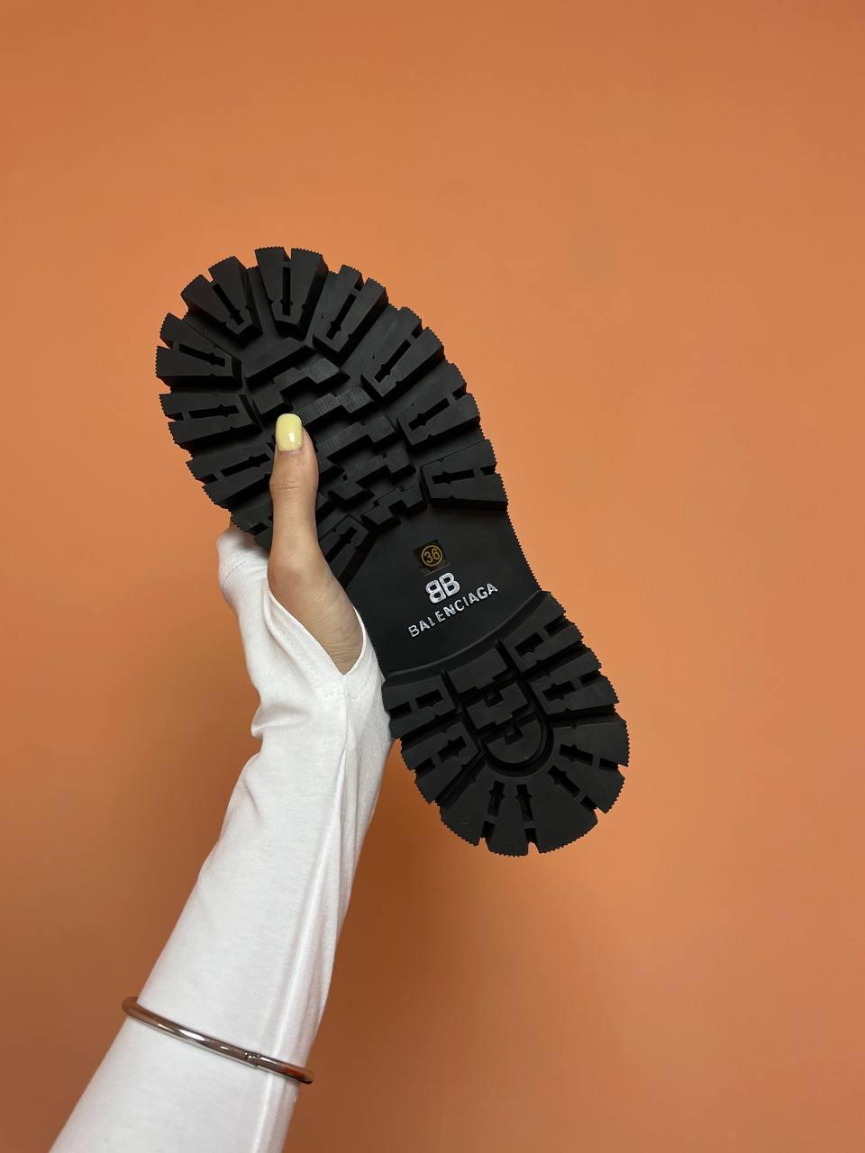 Balenciaga Boots Tractor Black (Масло кожа)