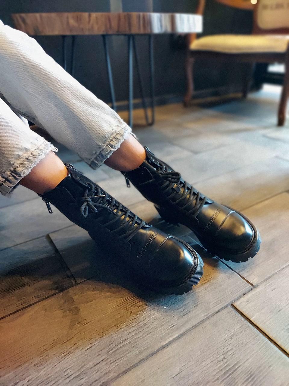 Balenciaga Boots Tractor Black
