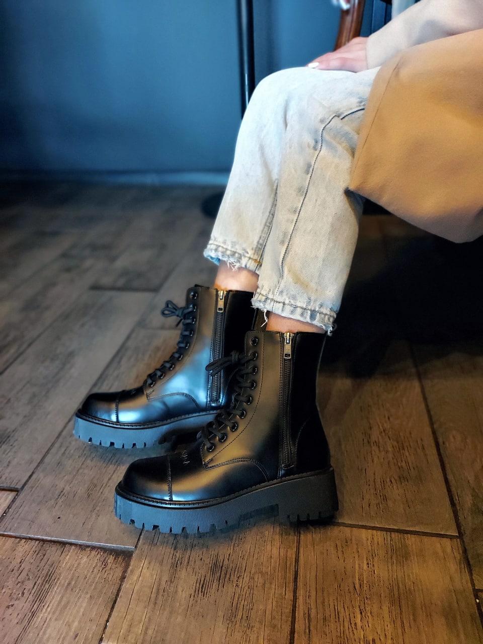 Balenciaga Boots Tractor Black