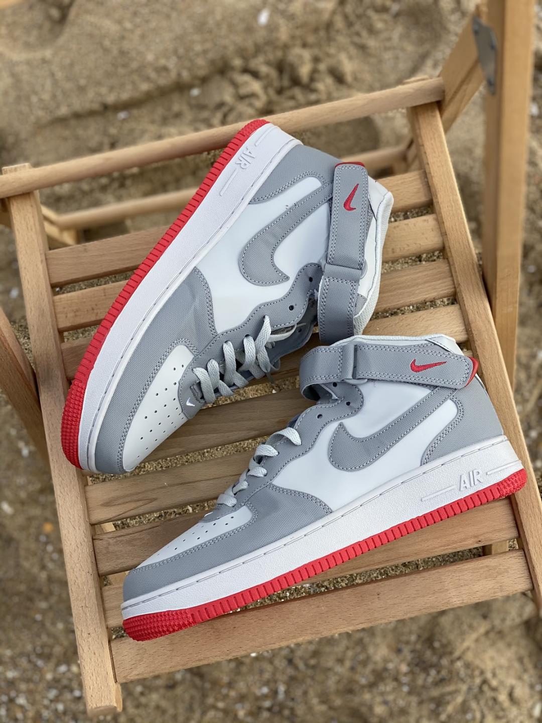 Nike Air Force 1 High Grey Red