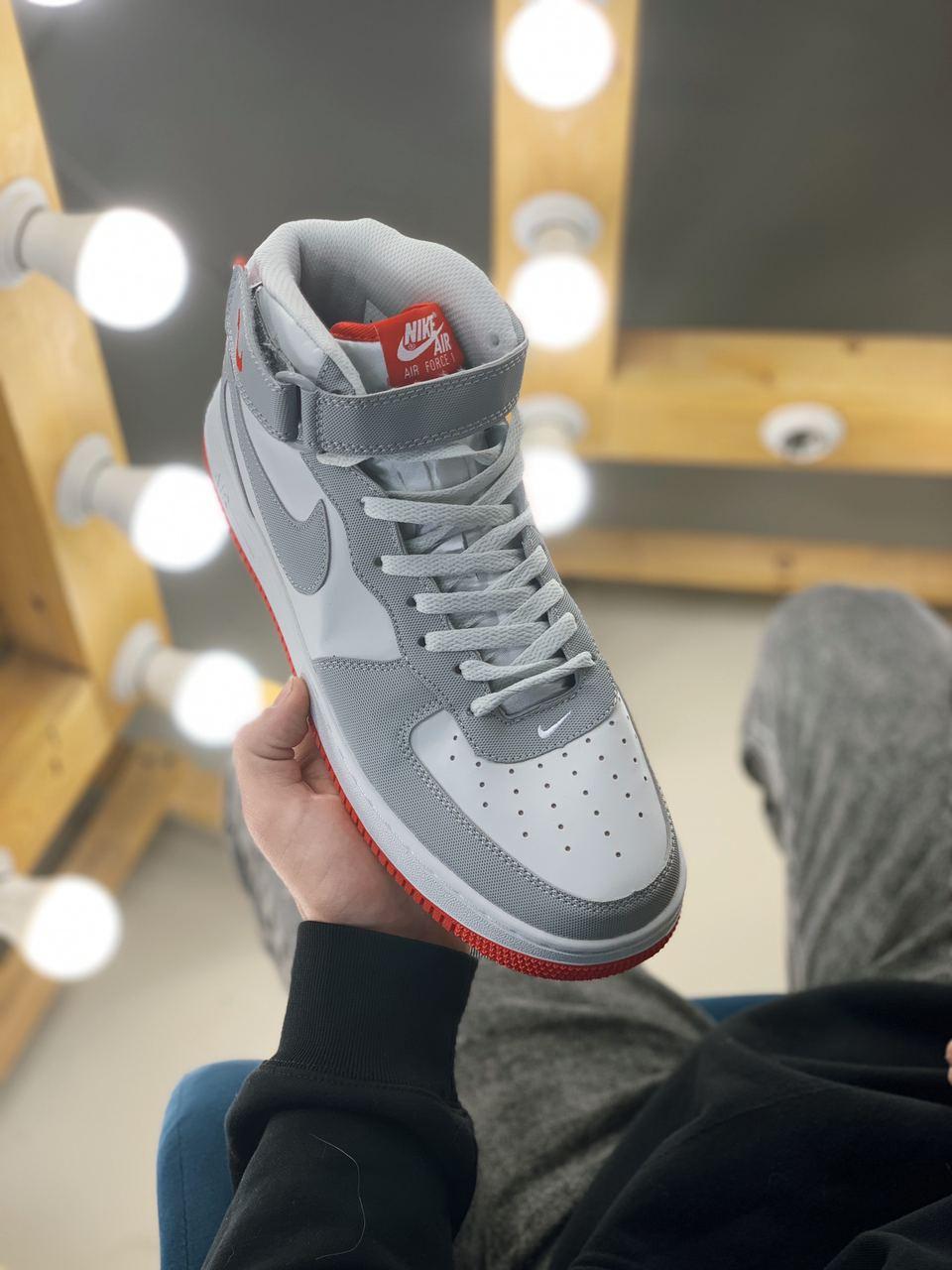 Nike Air Force 1 High Grey Red