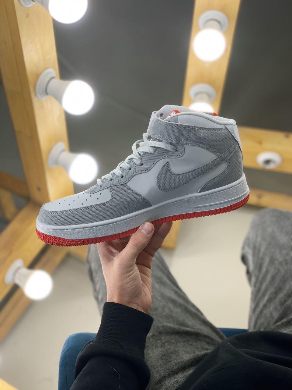 Nike Air Force 1 High Grey Red