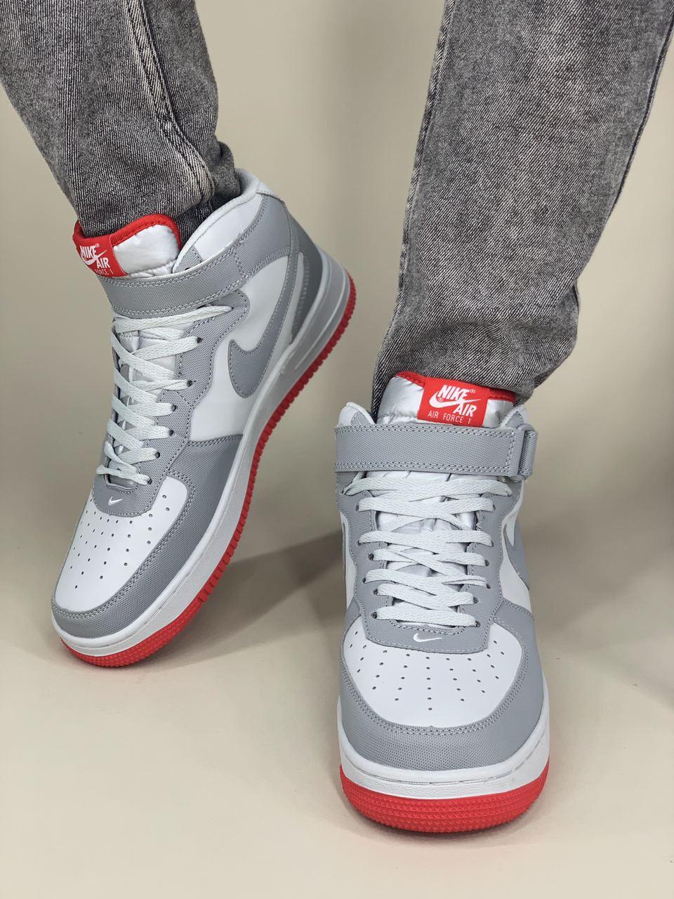 Nike Air Force 1 High Grey Red