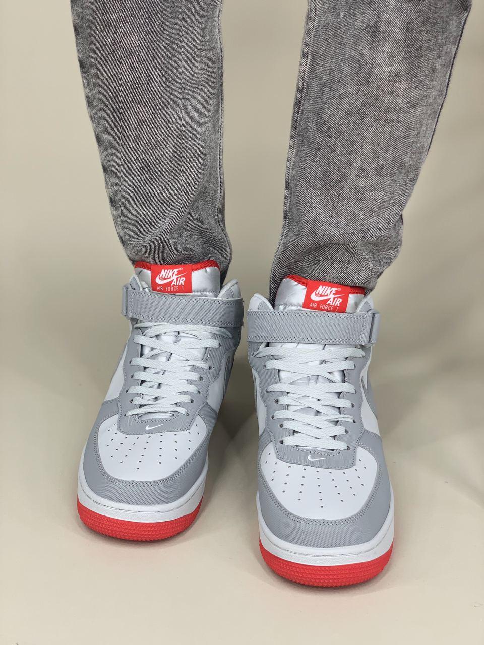 Nike Air Force 1 High Grey Red