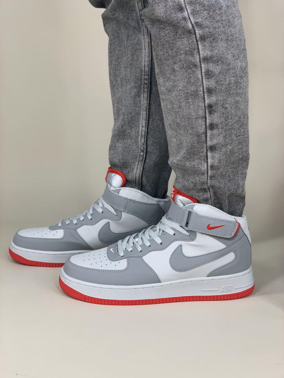 Nike Air Force 1 High Grey Red