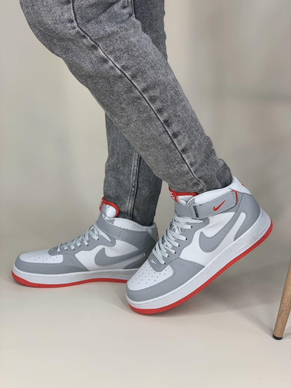 Nike Air Force 1 High Grey Red