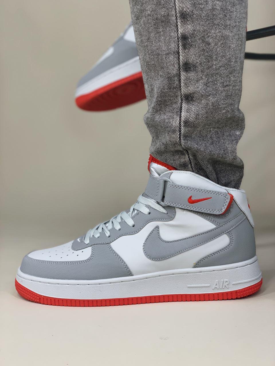 Nike Air Force 1 High Grey Red