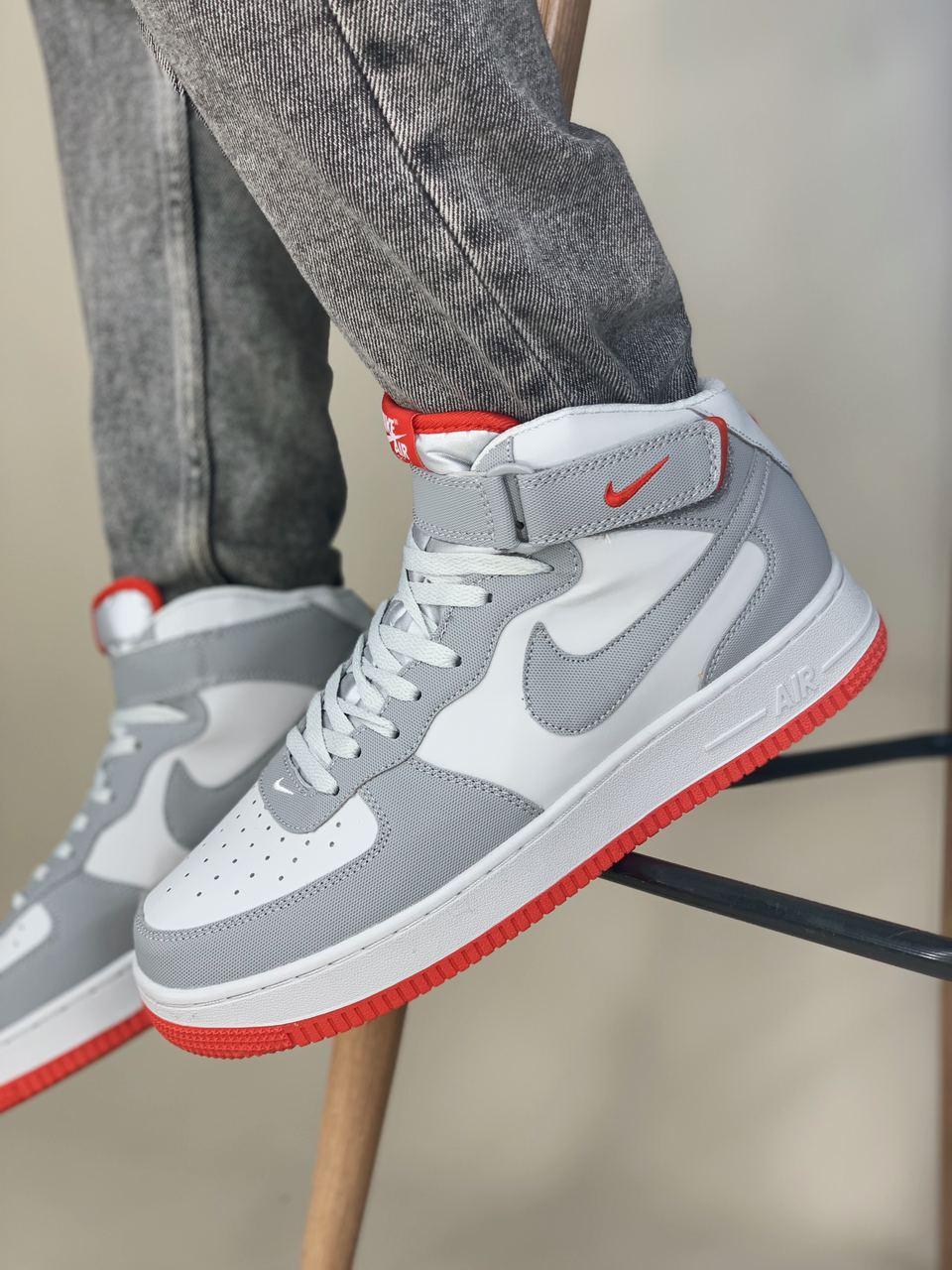 Nike Air Force 1 High Grey Red