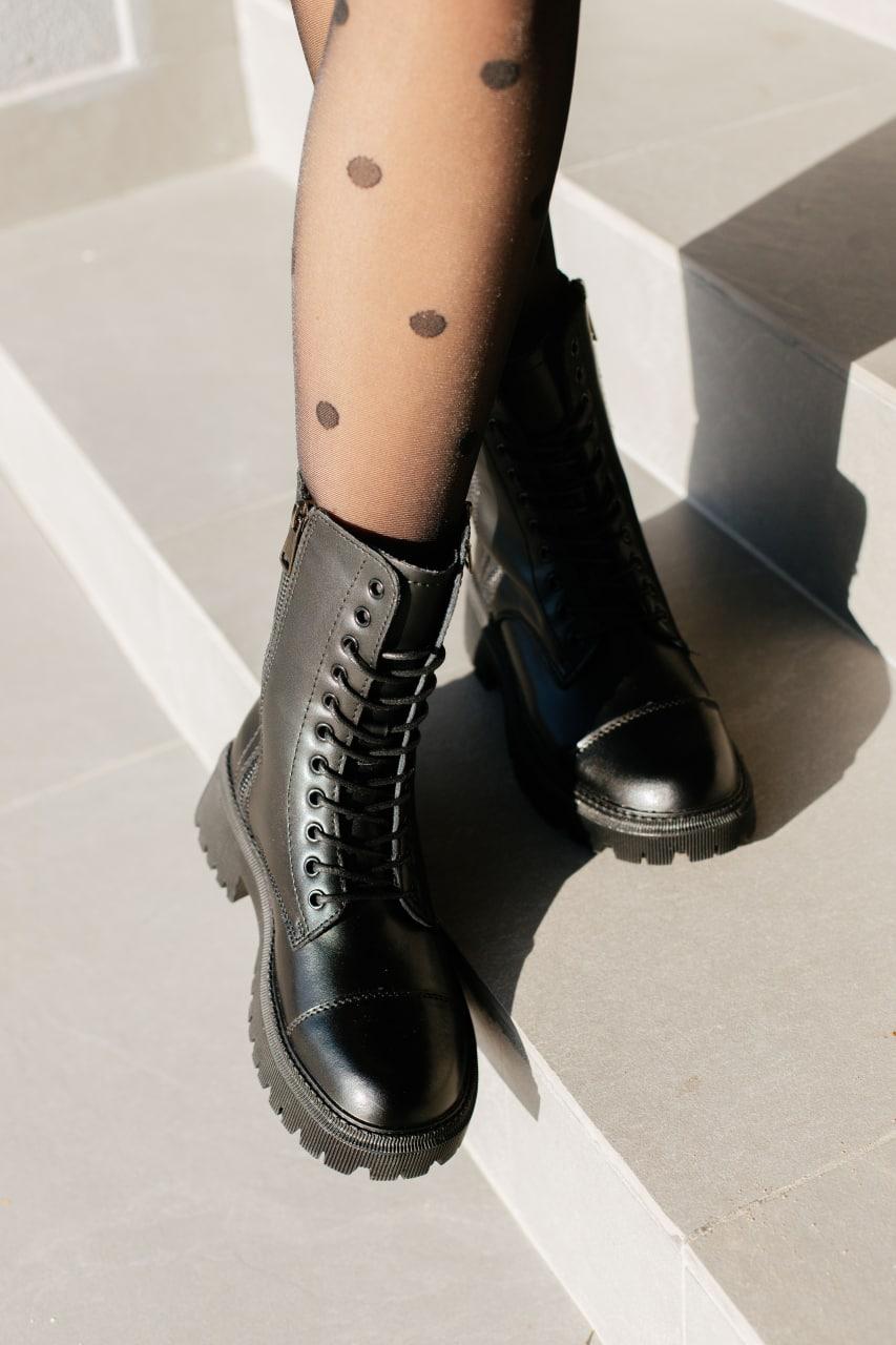Черевики Balenciaga Boot Tractor Fur Black No Logo