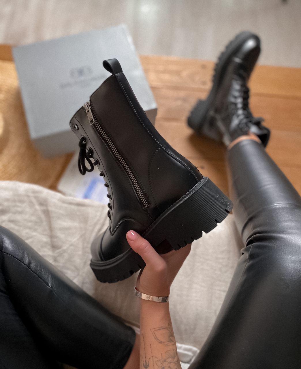 Balenciaga Boots Tractor Black Fur (Мех) 2