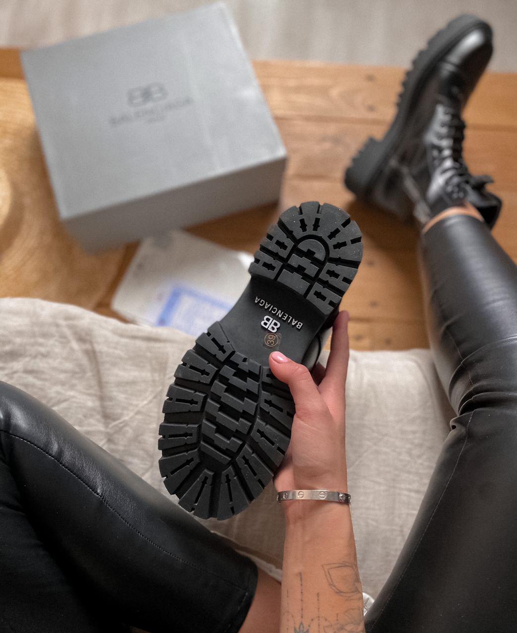 Balenciaga Boots Tractor Black Fur (Мех) 2