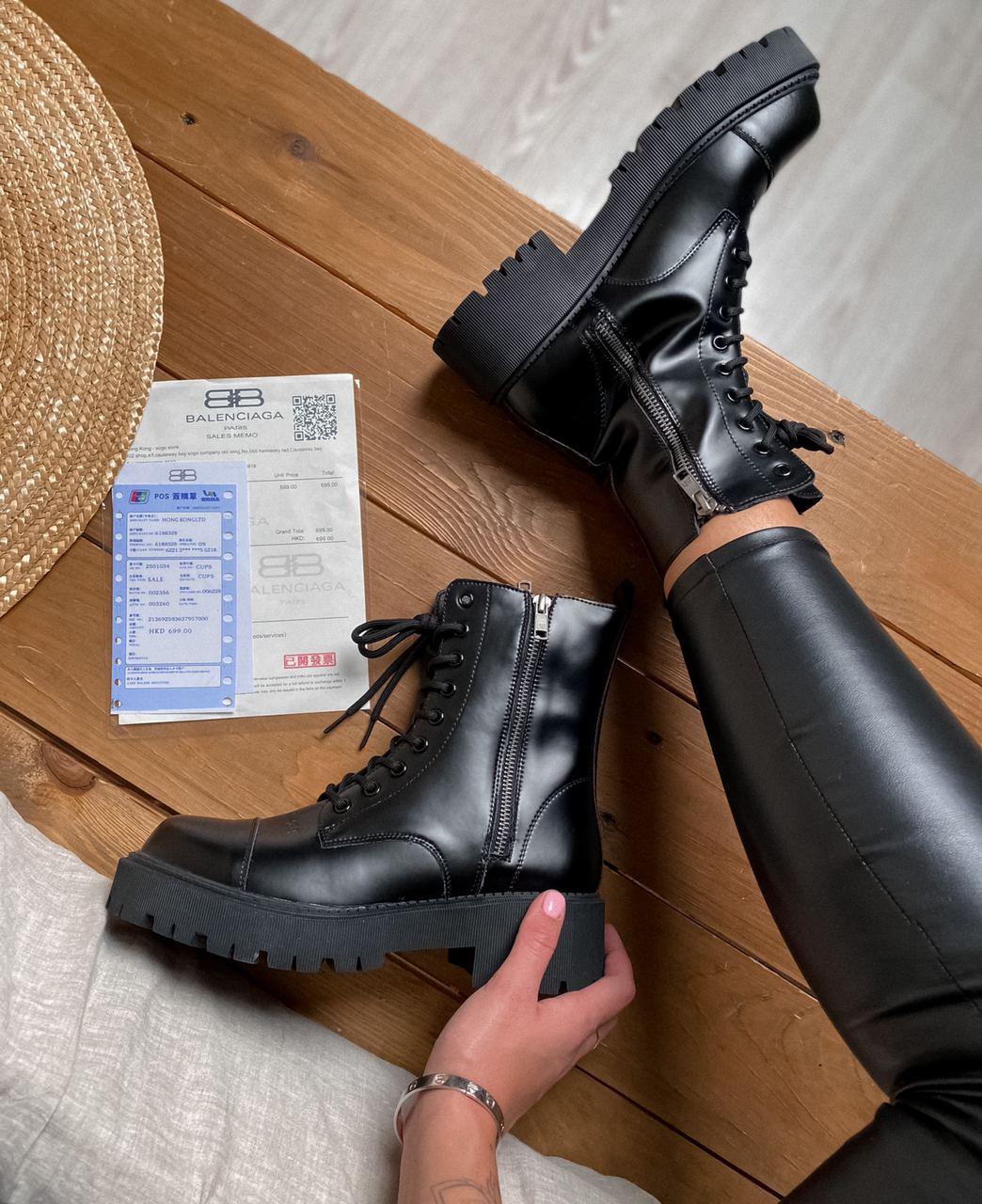 Balenciaga Boots Tractor Black Fur (Мех) 2