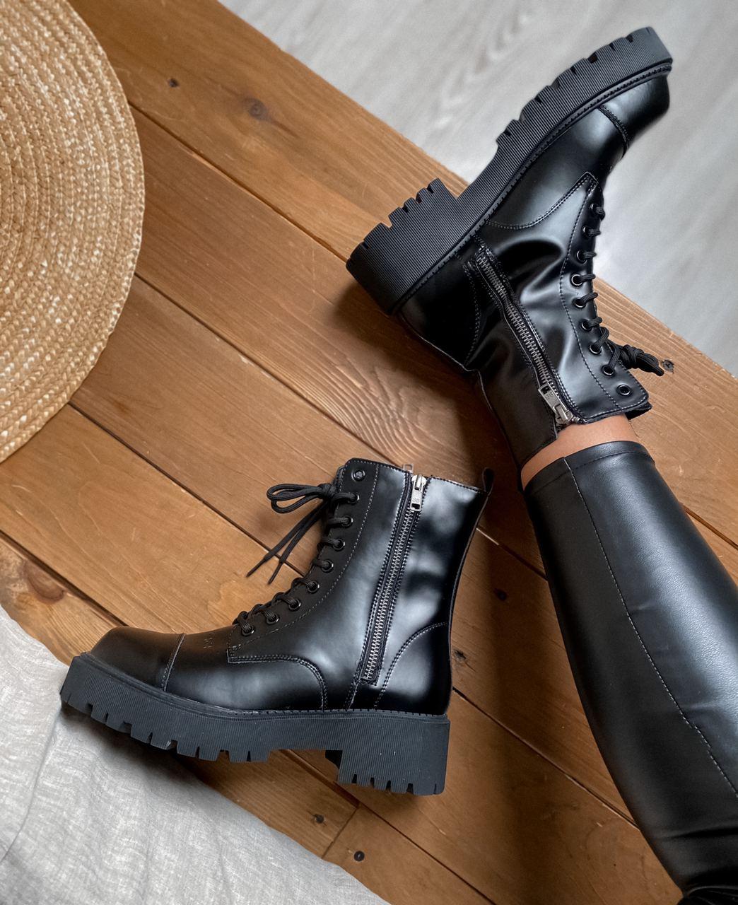 Balenciaga Boots Tractor Black Fur (Мех) 2