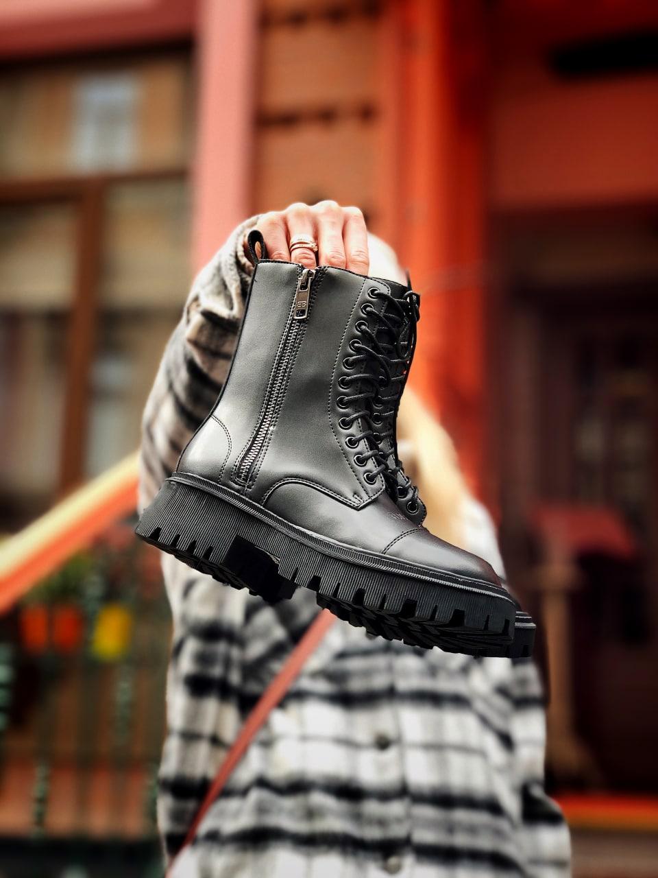 Balenciaga Boots Tractor Black Fur (Мех) 3