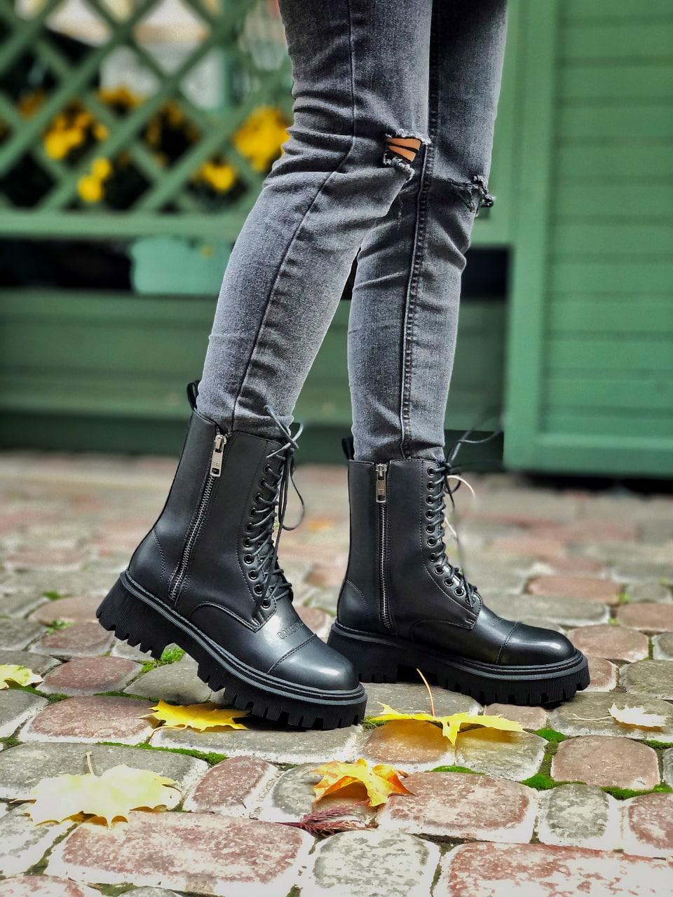Balenciaga Boots Tractor Black Fur (Мех) 3