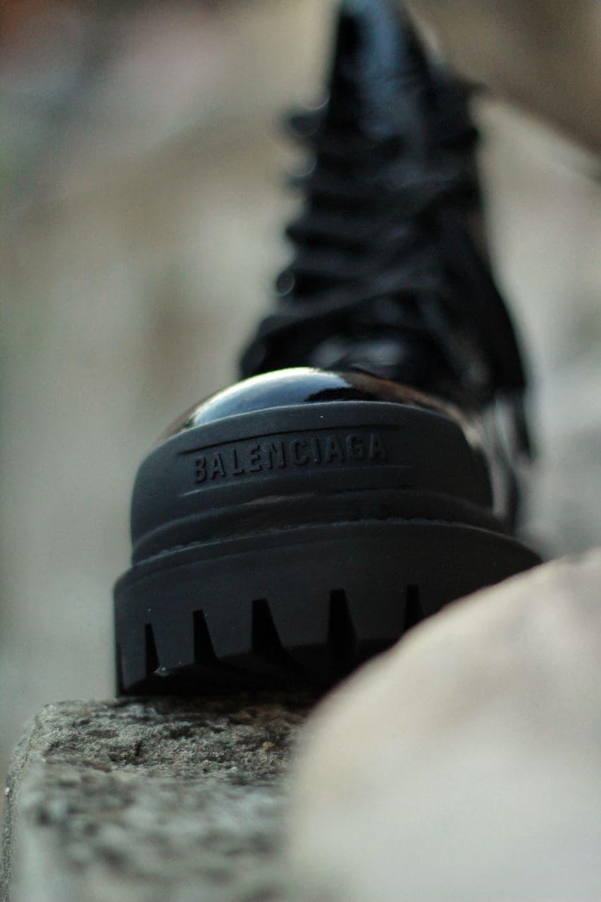 Balenciaga Boots Tractor Black Fur 2