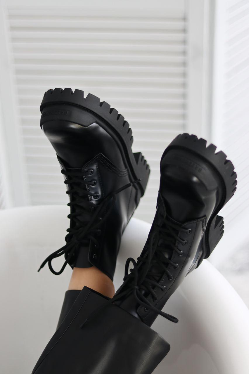 Balenciaga Boots Tractor Black Fur 3