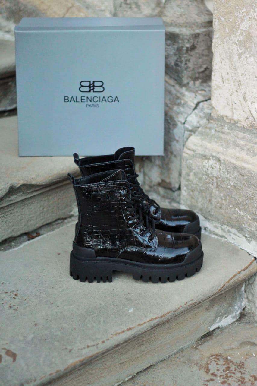 Balenciaga Boots Tractor Black Fur (Мех) 4