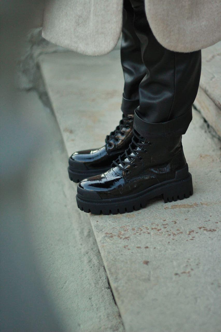 Balenciaga Boots Tractor Black Fur (Мех) 4